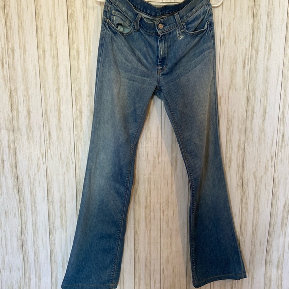 7 FOR ALL MANKIND HIGH WAISTED BOOT CUT JEANS - Picture 6 of 7